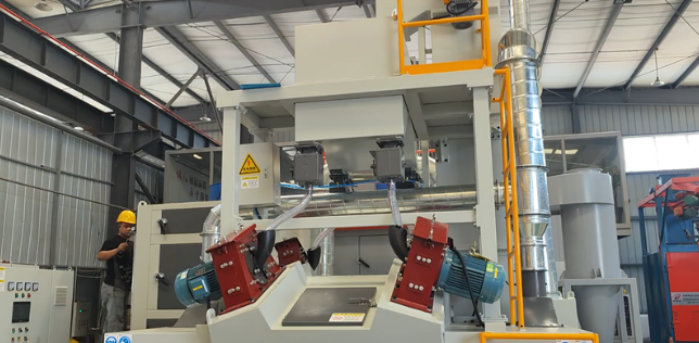 厦门板材除锈强化,通过式抛丸机应用案例